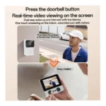 Yesido KM27 2.4G Wireless Video Doorbell with Visual Two-Way Chat & Night Vision for Home