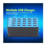20-Port USB Fast Charging Station – 100W Multi USB Charging Hub with Smart Chip & Cooling Fan