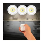 Tap LED Light with Remote Control – Pack of 3 Wireless LED Lights