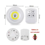 Tap LED Light with Remote Control – Pack of 3 Wireless LED Lights