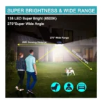 Outdoor Solar Light with Motion Sensor – 138 LED, 3 Adjustable Heads