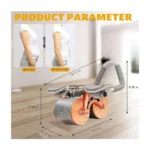 Automatic Rebound Abdominal Wheel 4D Ab Roller with Elbow Support, Smart Display