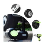 5-Ton Electric Car Jack Kit DC12V 3-in-1 Hydraulic Car Jack Set with Electric Wrench, Air Compressor & LED Light
