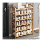 Bamboo 6-Tier Wooden Shoe Rack – Large Capacity Multi-Purpose Storage Organizer