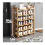Bamboo 6-Tier Wooden Shoe Rack – Large Capacity Multi-Purpose Storage Organizer