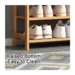 Bamboo 6-Tier Wooden Shoe Rack – Large Capacity Multi-Purpose Storage Organizer