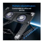 Adjustable Foldable Aluminum Laptop Stand with Dual Cooling Fans