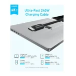 Anker Zolo USB-C to USB-C Fast Charging Cable 240W (1.8m / 6ft) – Black