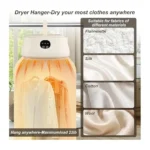 Electric Mini Clothes Dryer (Big) – Portable 360° Hot Air Clothes Drying Machine with Timer