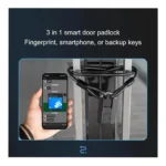 Smart Fingerprint Padlock with Bluetooth App Control & Keys – Waterproof Biometric Security Lock