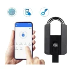 Smart Fingerprint Padlock with Bluetooth App Control & Keys – Waterproof Biometric Security Lock