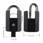 Smart Fingerprint Padlock with Bluetooth App Control & Keys – Waterproof Biometric Security Lock