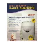 Atlas CC0640 Cross Cut Paper Shredder – Security Level P-4, 6-Sheet Capacity, 14.3L Bin