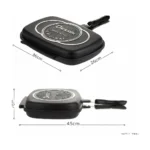 Dessini 36cm Double-Sided Grill Pan – Non-Stick Flip Grill & Griddle Pan with Magnetic Lock