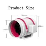 Inch Inline Duct Exhaust Fan – Powerful Low-Noise Ventilation Blower