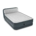 INTEX Dura-Beam Deluxe Ultra Plush Headboard Air Mattress – Queen Size, Built-in Electric Pump, Raised 46 cm Comfort Bed
