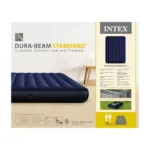 Intex Dura-Beam Standard Fiber-Tech Classic Downy Inflatable Mattress Airbed Queen Size 152 x 203 x 25cm