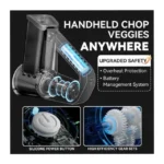 Multifunctional Rechargeable Handheld Food Chopper 2500mAh - 4 Interchangeable Blades, 40W