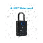 Bluetooth Smart Fingerprint Padlock with App Control, PIN Code, RFID Card & Key Access, IP67 Waterproof Security Lock