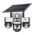 Geek Space 8K UltraHD Solar WiFi Security Camera – Dual Lens PTZ Outdoor CCTV, Motion Detection, Night Vision, Two-Way Audio