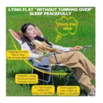Folding Outdoor Recliner Lounge Chair with Cup Holder – Zero Gravity Portable Camping Chair
