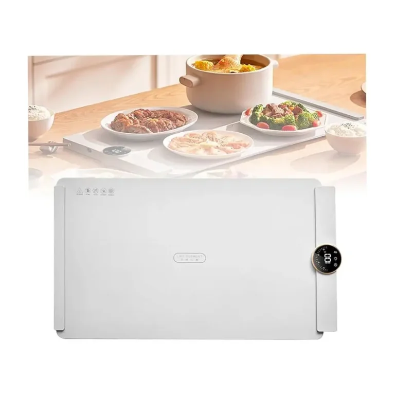 Electric Folding Food Warming Tray – 250W Digital Temperature Control Hot Plate (60–100°C) with Timer