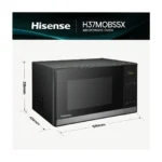 Hisense H37MOBS5X 37Litre Solo Digital Microwave Oven – 1000W, Black Glass, 10 Power Levels