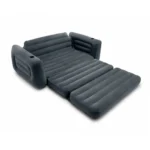 Intex Pull Out Inflatable Sofa Bed – 2-in-1 Convertible Sofa & Queen Air Bed with Fiber-Tech® Support, Cup Holders & Electric Pump