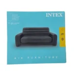 Intex Pull Out Inflatable Sofa Bed – 2-in-1 Convertible Sofa & Queen Air Bed with Fiber-Tech® Support, Cup Holders & Electric Pump
