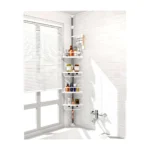4-Tier Adjustable Shower Corner Bathroom Shelf Organizer Caddy – White