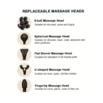 MDHL MD-XY-15 Rechargeable Massage Gun with 10 Massage Heads, Adjustable Speed & Gear Settings