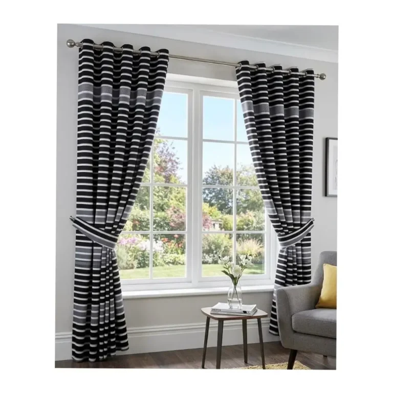 3-Piece Eyelet Curtain Set – 2 Panels (1.5m Each) + 3m Sheer Net
