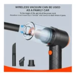 2-in-1 Cordless Handheld Car Vacuum Cleaner – Wet & Dry Mini Vacuum & Air Blower