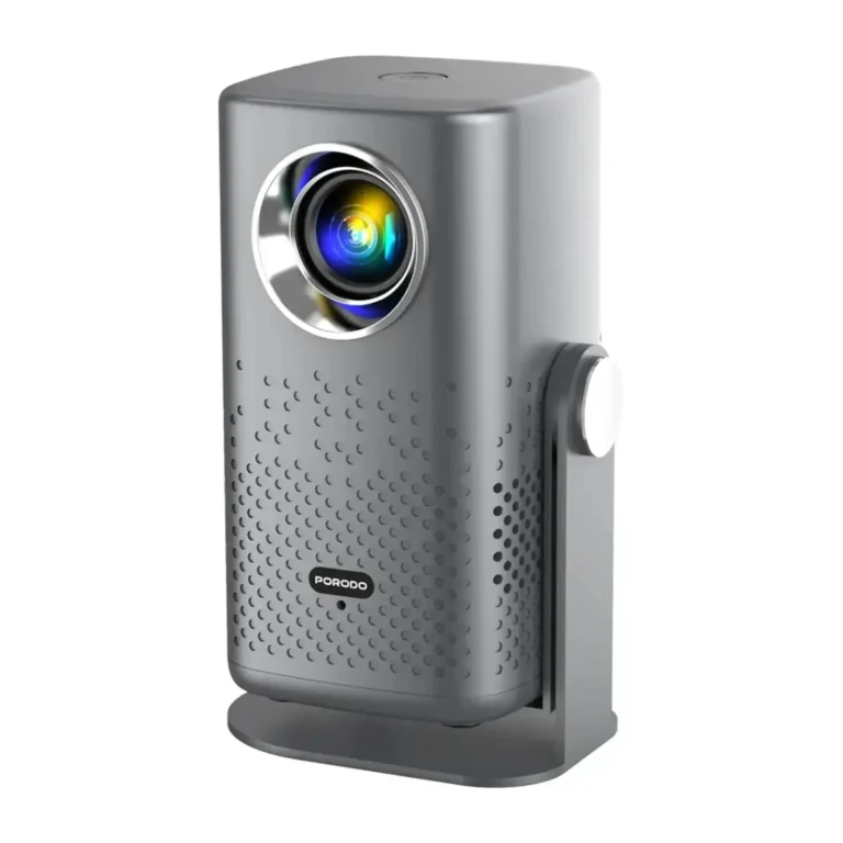 Porodo Gobo Portable Air Projector – Rechargeable Smart Android 13 Mini Projector - Grey
