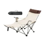 Folding Outdoor Recliner Lounge Chair with Cup Holder – Zero Gravity Portable Camping Chair