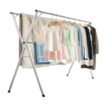 2.4 Meters Foldable Clothes Drying Rack – Heavy Duty Stainless Steel Indoor & Outdoor Laundry Airer Hanger