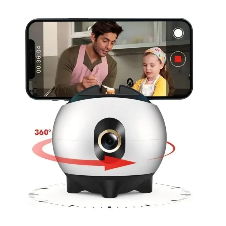 360° Auto Face Tracking Phone Holder – AI Smart Tracking Mount for Video Recording, Live Streaming & Video Calls