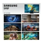 Samsung 77-Inch OLED S95F 4K Smart TV (2025 Model) – NQ4 AI Gen3 Processor, OLED HDR Pro, Glare-Free Display, Dolby Atmos & 4K 165Hz