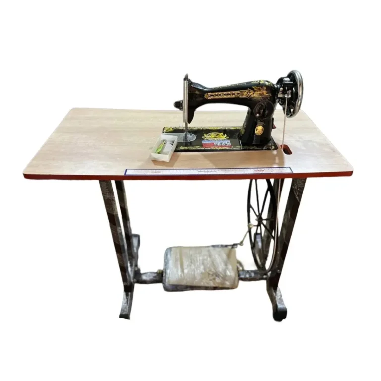 Singer Sewing Machine – Made in India, Imported Head & Heavy-Duty Cast Iron Stand with Wooden Table