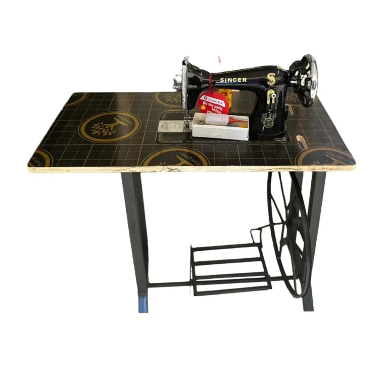 Singer Sewing Machine – Made in India Head with Locally Fabricated Heavy-Duty Stand & Wooden Table