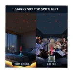 Sky Star Projector Humidifier – 280ml USB Ultrasonic Cool Mist Humidifier with Rotating Spray Head & LED Starry Night Light