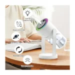 Sky Star Projector Humidifier – 280ml USB Ultrasonic Cool Mist Humidifier with Rotating Spray Head & LED Starry Night Light