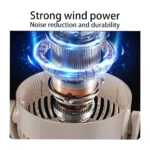Rechargeable Tripod Camping Fan – Portable Adjustable Height Floor Fan with Quiet Cooling, Foldable Design