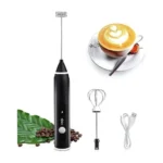 2-in-1 USB Rechargeable Milk Frother & Egg Beater – 3-Speed Handheld Electric Mixer