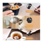 2-in-1 USB Rechargeable Milk Frother & Egg Beater – 3-Speed Handheld Electric Mixer