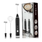 2-in-1 USB Rechargeable Milk Frother & Egg Beater – 3-Speed Handheld Electric Mixer