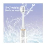 Rechargeable Toothbrush with 4 Brush Heads & Travel Box – IPX7 Waterproof, 6 Cleaning Modes, Smart Timer