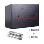 Security Safe Locker Box 4.6L – Digital Electronic PIN Lock Safe with Override Keys, Wall & Floor Mountable – Black