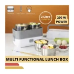 Multifunctional Electric Cooking Lunch Box 200W – 4-Liner Food-Grade Stainless Steel Heated Lunch Box