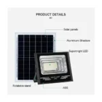 ALLTOP 200W Solar LED Flood Light with Solar Panel & Remote Control – Dusk-to-Dawn Outdoor Security Light